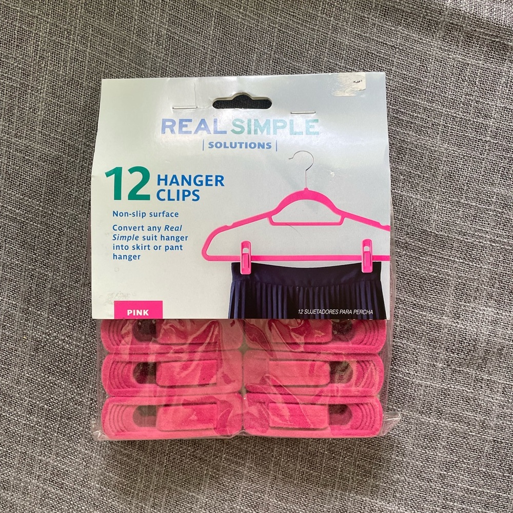 Pink hanger clips